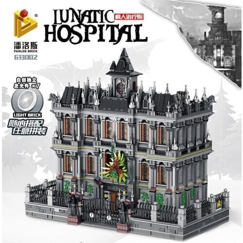 City Modular Building Blocks Arkham Asylum House Lunatic Hospital Model Assembly Bricks Educational Children Gift MOC-30788