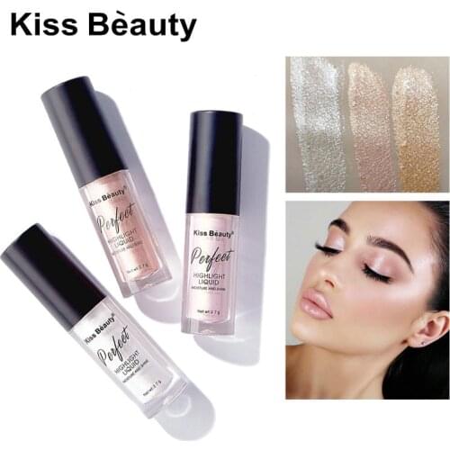 KISS BEAUTY High Gloss Silkworm Brightening Liquid Foundation Solution Gloss Blemish Enhance Long Lasting Liquid