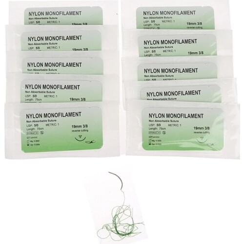 Medical Needle Suture Nylon Teaching Demonstrations Exercises Monofilament Thread Suture Practice Kit