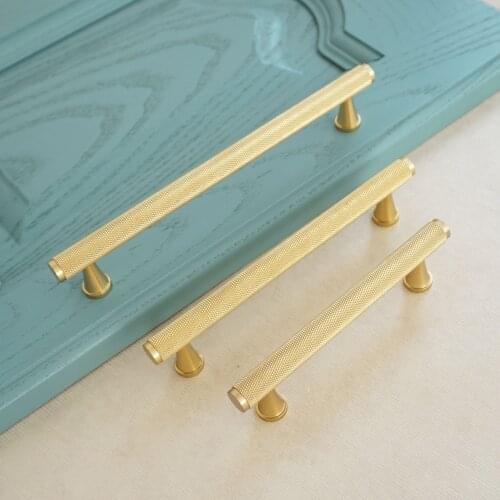 3.75" 5" 6.3" Furniture Closet Cupboard Handles Copper Cabinet Pull Handles Brass Door Handle High Quality Modern 96 128 160mm