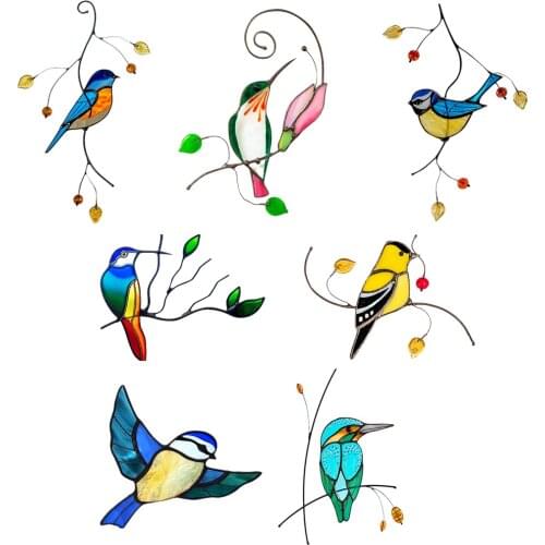 Hummingbird Window Clings Window Decor Decals Unique Window Film Sticker Anti-Collision Hummingbird Sticker