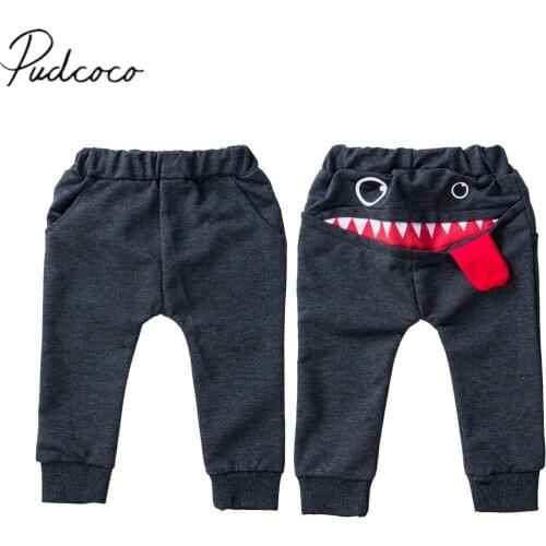 2019 Brand New Newborn Toddler Kid Baby Boy Big Mouth Monster Print Harem Long Pants Bottom 3D Tongue Trousers Outfits for 0-4Y