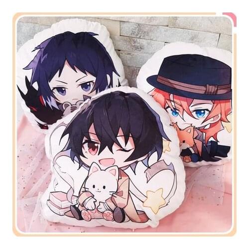 NEW Anime Bungo Stray Dogs Nakahara Chuuya Nakajima Atsushi Cute Plush Doll Stuffed Throw Pillow Cartoon Cushion Toys Xmas Gifts