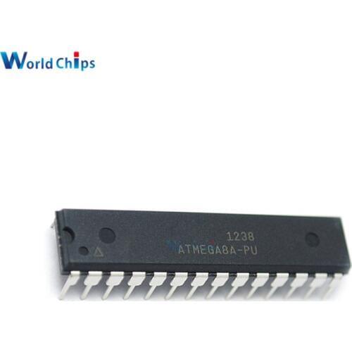 New and Original IC ATMEGA8A-PU ATMEGA8A MEGA8A DIP-28 8-bit with 8K Bytes In-System Programmable Flash ATMEGA8 DIP