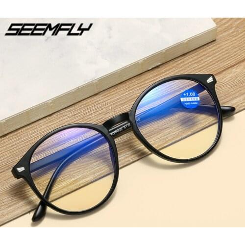 Seemfly Reading Glasses Men Women TR90 Anti Blue Light Eyeglasses Computer Goggle Unisex Eyewear +1.0 1.5 2.0 2.5 3.0 3.5 4.0