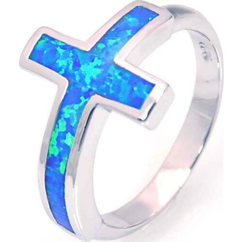 Wholesale & Retail Fashion Fine White Fire Opal Ring 925 Sterling Slive Jewelry For Women EMT1517014