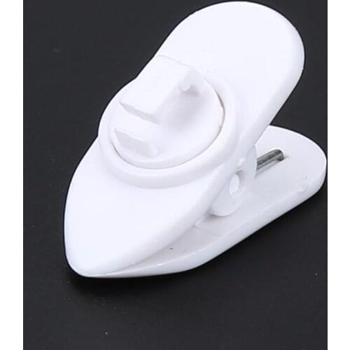 Plastic Earphone Cable Cord Wire Lapel Clip Lavalier Clip Clamp Headset Clip Earphones Accessories White Cramp