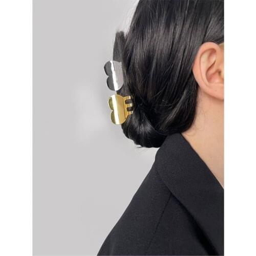 Timeless Wonder Stunning Brass Geo Hair Claws Women Jewelry Accessories Kpop Trendy Punk Top Ins Runway Designer Fancy Emo 4762