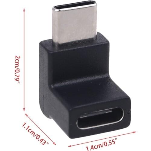 Right Angle 90 Degree USB 3.1 Type C Male to Female USB C Converter Adapter W0YE