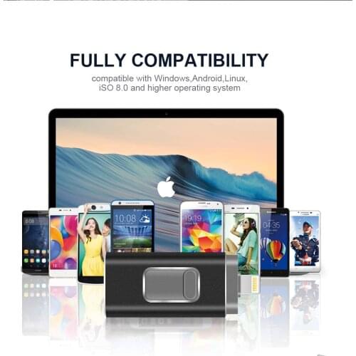USB Flash Drives Compatible iPhone/iOS 3-in-1 Lightning OTG Jump Drive USB 3.0 Thumb Drive USB Memory Storage Flash Memory Stick