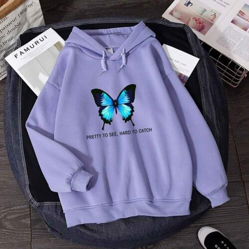 Womens jacket y2k hoodie butterfly top long sleeve hoodies for teen girls oversized aesthetic Hip Hop Letter print pullovers