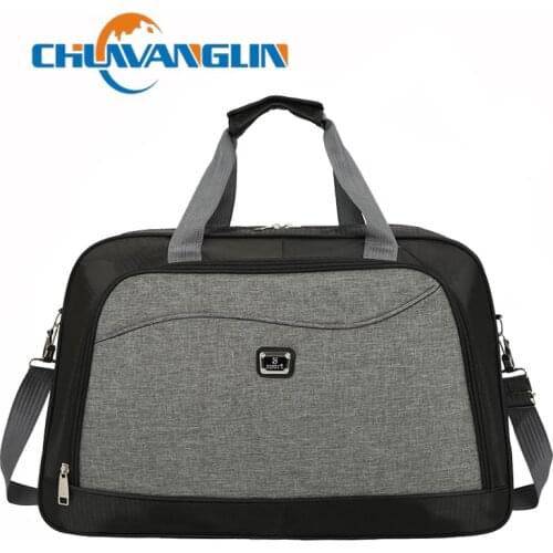 Chuwanglin Travel Bag Large Capacity Portable Handbags Quality Nylon Shoulder Bags Casual Duffel Solid Luggage Bags 5180946