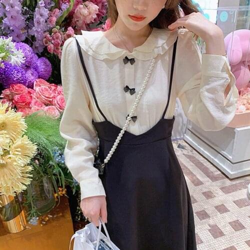 2021 Autumn Pure Color Dresse Women Long Sleeve Vintage Midi Dress Korean Fashion Evening Party Dress Face Two Piece Office Lady