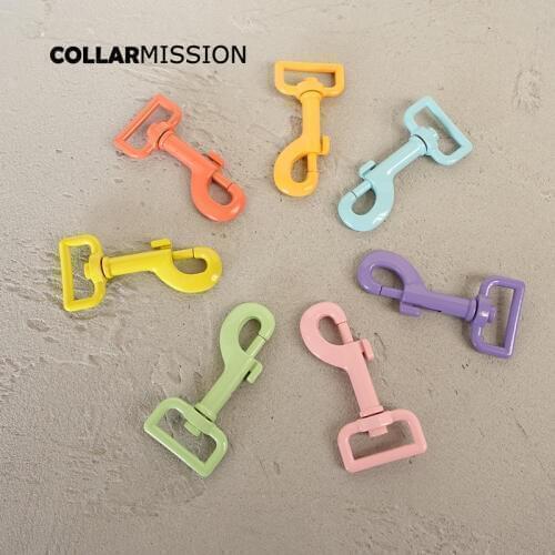 10pcs/lot Metal dog clasp for 25mm webbing paracord dog cat leash buckles durable strong metal Zinc Alloy swivel clasp 7colours