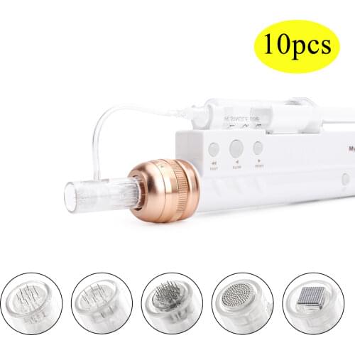 10PCS Microneedle with Syringe Tube Hydra Needles for Skin Injector Pen Meso Gun Mesotherapy Injector Microneedle Derma Rolling