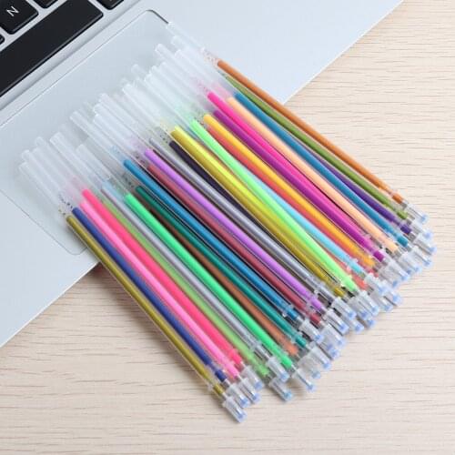 12/24/36/48 Colors Flash Gel Pen Highlight Cute Candy Color Full Shinning Refill For Children Painting Graffiti Art Supply