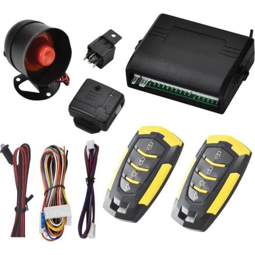 12V Car Alarm System One Way Vehicle Burglar Alarm Security Protection & 2 Remote Control Auto Burglar Universal Auto Car Parts