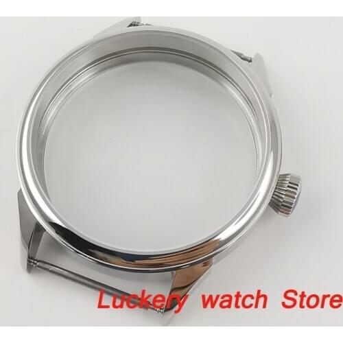 42mm watch case 316L stainless steel case fit for 6497 6498 ST3600 st3620 hand winding movement