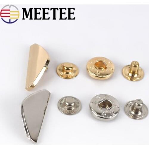 5/10/20pcs Fashion Metal Snap Buttons Down Coat Decorative Button Sewing Botones Outerwear Overcoat Fasteners Press Stud Buckle