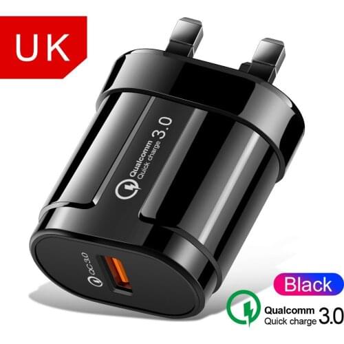 Quick Charge 3.0 QC 18W PD USB Charger QC3.0 Fast Charging USB Wall Phone Charger For SamsungS21 Xiaomi11 iPhone 12 11 Promax XR