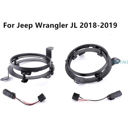For Jeep Wrangler JL 2018-2019 adjustable LED headlight bracket mounting ring baffle high quality Free shipping
