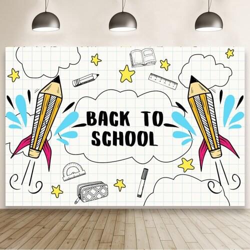 Painted Back To School Background Pencils Portrait Photography Opening Ceremony Photozone Photo Backdrops Photocall Studio