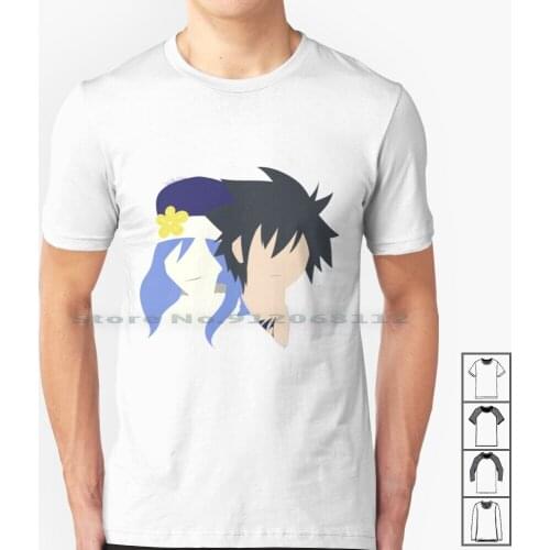 Gruvia T Shirt 100% Cotton Gruvia Gray Fullbuster Juvia Lockser Anime Fairy Tail Guild Creative Trending Vintage Cool Gift Euro