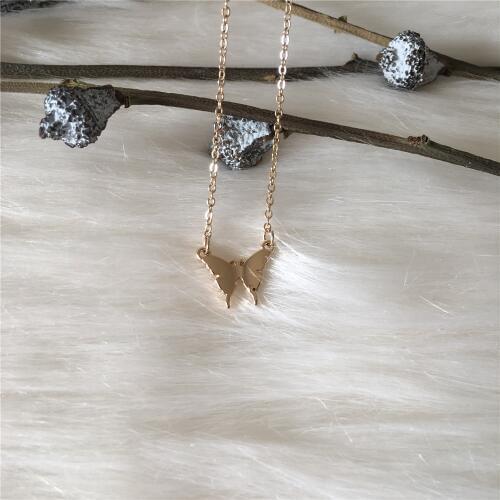 Dainty jewelry Butterfly Statement Necklaces Gold Pendants Woman for girl Chokers Necklace Set 2019 New Fashion Jewelry