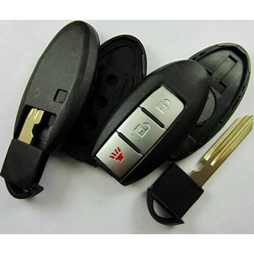 3 Button Smart Remote Key Keyless Entry Fob Fit For Infiniti EX35 for Nissan Tiida Sylphy Livina Qashqai with Smart Key Blade