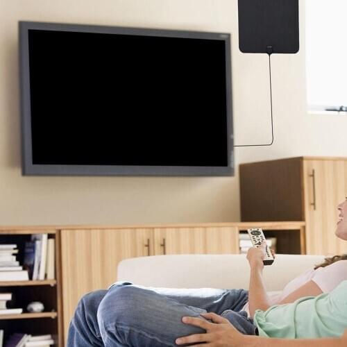 Indoor HD TV Antenna HD TV Amplifier 50 Mile Range Signal Amplifier Supports, All TV Local Free Channels ,ATSC Signal Amplifier