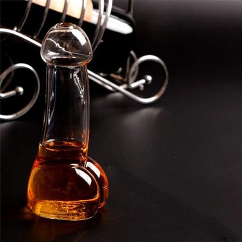 Creative Wine Glass Cup Shape Design Transparent Funny Gift Martini Juice Cocktail Mug for Parties Bar KTV Night Show