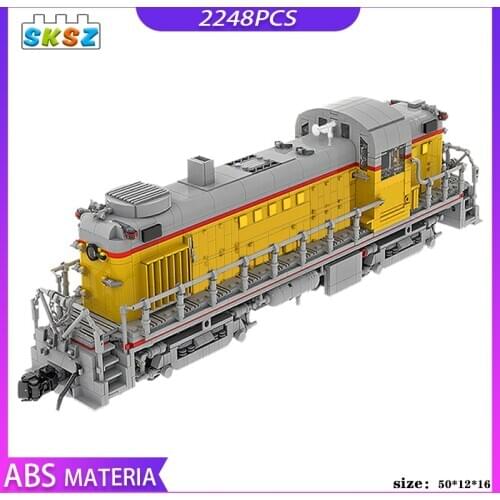 Train Model Diy Building Blocks Simulation Union Pacific Alco RS-2 (1:38) Moc Bricks Kids Educational Toy Children Birthday Gift