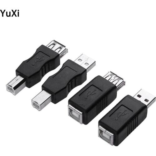 New USB 2.0 Type A Male to Type B Female Printer Scanner Adapter Converter Connector Nickle-Plated Adapter Accessories
