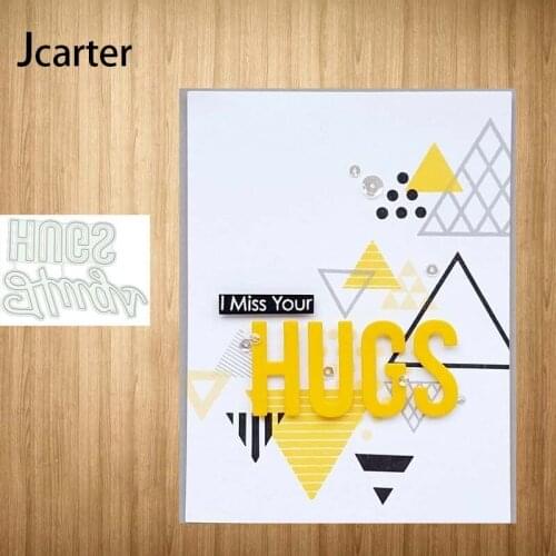 Hugs Letters New Design Metal Cutting Dies Craft Stencil Diy for Scrapbooking Handmade Card Make Shape Album Decoration Model