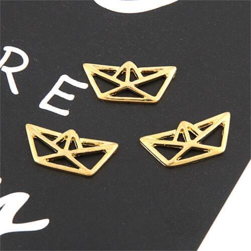 8pcs Silver Color Origami Paper Boat Folding Art Metal Pendants Charms For European Bracelet Jewelry A2654/A3236