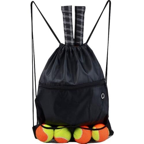 Portable Drawstring Sports Backpack Unisex Large Capacity Gym Bag Lightweight Outdoor Beach Tennis Backpack With Zipper
