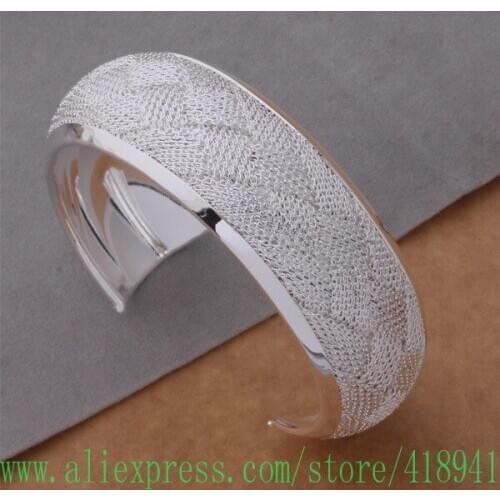 Silver Plated bangle bracelet, Silver Plated fashion jewelry Surface preparation of bracelets /ebtamtaa bcvajuca AB147