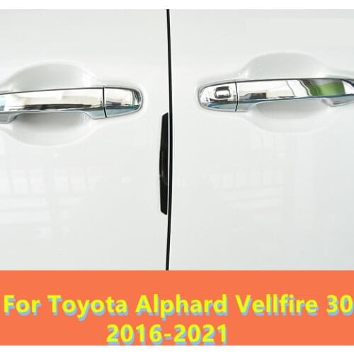 Anti Collision Side Door Edge Guard Rubber Protection Sticker Strip Car Decorative for Toyota Alphard Vellfire 30 2016-2021