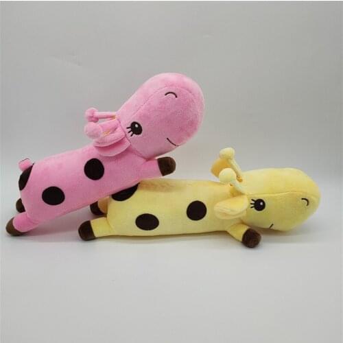 40cm Cute Lovely Cartoon Animal Lying Giraffe Plush Pillow Soft Stuffed Deer Plush Cushion Doll Sleeping Pillow Cushion Toy