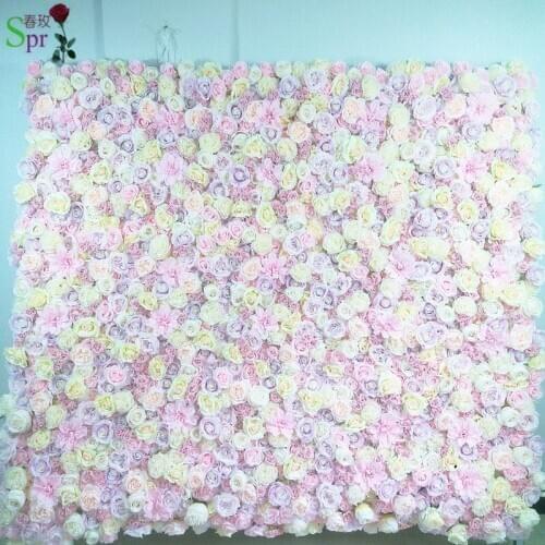 SPR pink purple Artificial rose peony flower wall wedding backdrop party events occasion artificial flower arrangements