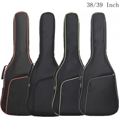 38/39 Inch Oxford Fabric Guitar Case Colorful Edge Gig Bag Double Straps Padded 10mm Cotton Soft Waterproof Backpack