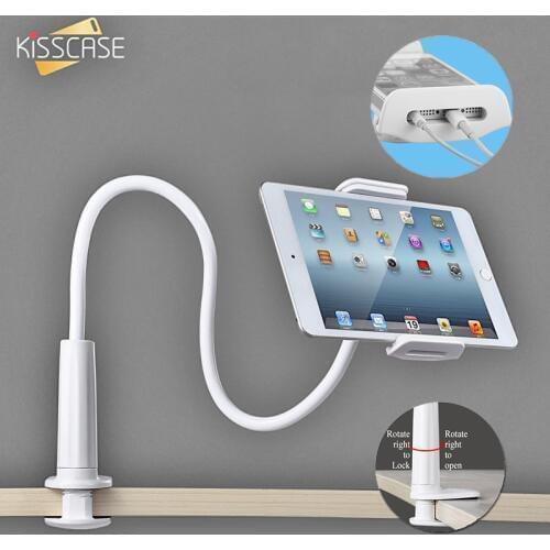 KISSCASE 360 Rotating Flexible Long Arm Lazy Phone Holder For iPhone Tablet Stand Mount Bracket Mobile Phone Holder Desk Bed