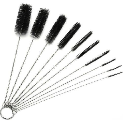 10 pcs/Set Metal Cleaning Brush for Weed Pipe Clean Glass Hookah Smoking Cachimba Pipas Fumar Feeding Bottle Brush New