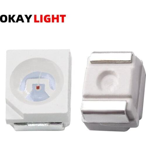 100PCS 3528 PLCC2 yellow 583-593nm 210mcd@20mA 1.8V-2.4V height 1.4MM