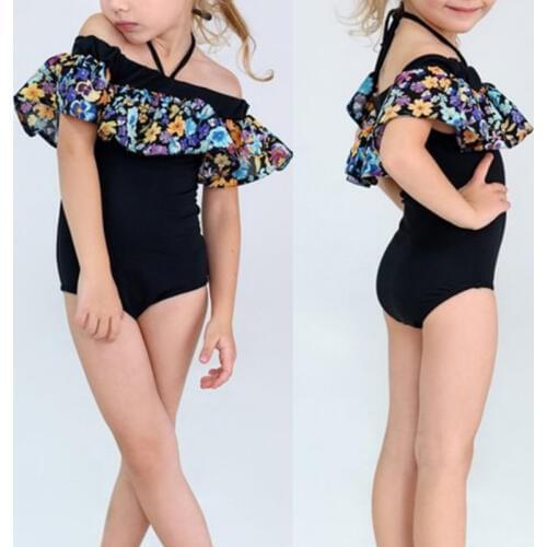 2PCS Bikini Summer Kids Baby Girl Flower Bikini Set One Pieces Ruffle Soft Holiday Swimwear Swimsuit Bathing Suit