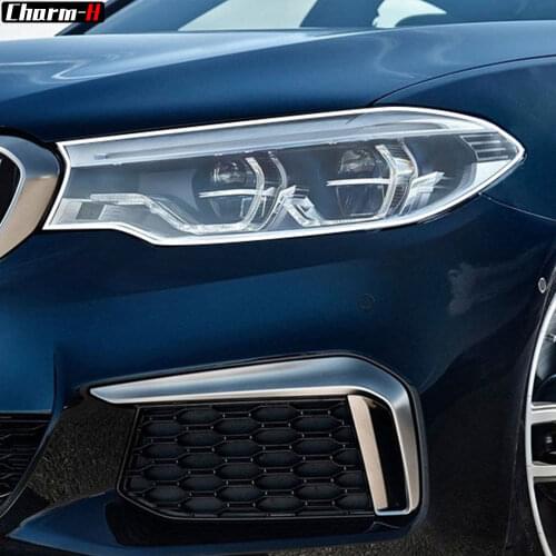 2 Pcs Car Headlight Protective Film Headlamp Transparent TPU Decal Sticker For BMW 5 Series GT F07 F10 F11 G30 G31 Accessories