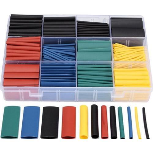 280-530PCS Heat Shrink Tubing Insulation Shrinkable Tube Assortment Electronic Polyolefin Wire Cable Sleeve Kit Heat Shrink Tube