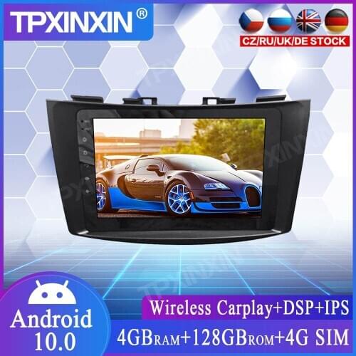 4+128G Android 10.0 DSP For Suzuki Swift 2013-2016 Stereo Headunit Multimedia Player Auto Radio Player Car GPS Navigation Player