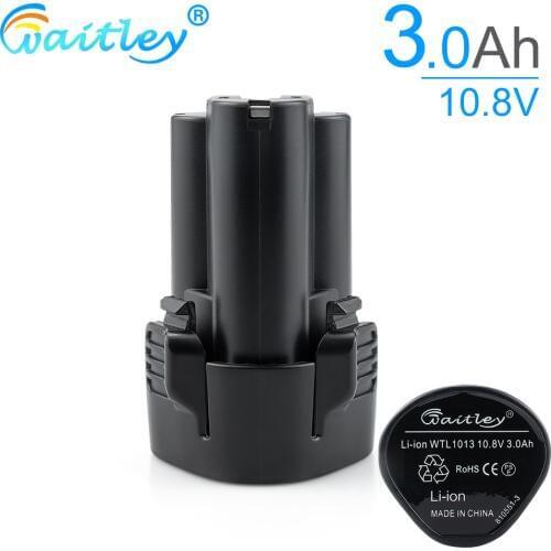 Waitley 10.8V 3000mAh Power Tool Rechargeable Battery for Makita 10.8V 12V 3.0Ah BL1013 BL1014 LCT204 DF330D TD090D Replacement