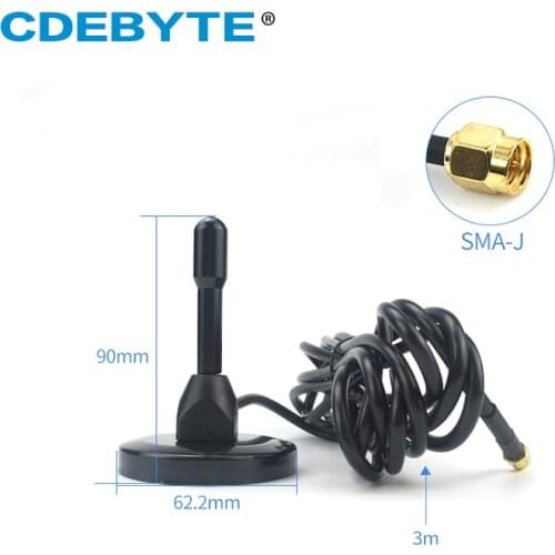 2.4GHz Wifi Antenna SMA-J Hign Gain 5dBi Copper Material Magnetic Base 3m Feeder External Cable Outdoor Omnidiretional Aerial